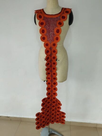 Ember Scale Neck Embroidery