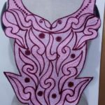 Crimson Pick Neck Embroidery