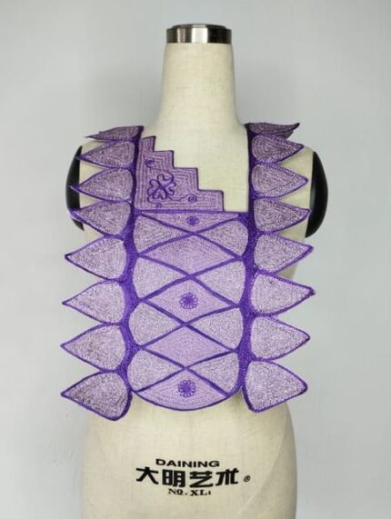 Amethyst Purple Neck Embroidery