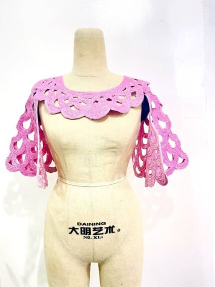 Petal Drape Neck Embroidery