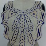 Silver Backdrop Neck Embroidery