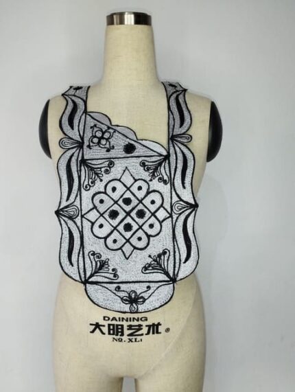 Whimsy Black Neck Embroidery