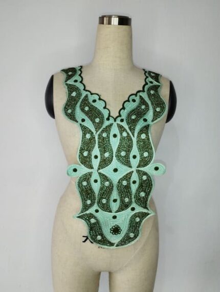 Scarlet Red Neck Embroidery