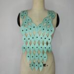 Mint Scale Neck Embroidery