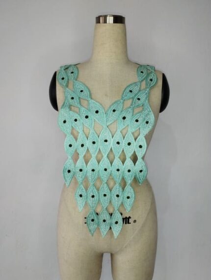 Mint Scale Neck Embroidery