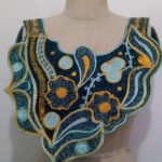 Sunset Green Neck Embroidery