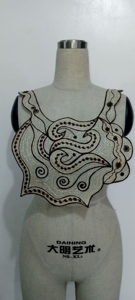 Desert Brown Swirl Embroidery