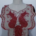 Scarlet Phoenix Neck Embroidery