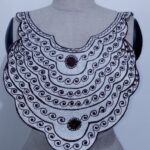 Ebony Wave Collar Embroidery