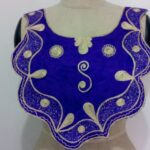 Orchid Blue Neck Embroidery