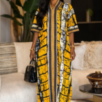 Anuli Collection: Majestic Embroidery Ankara Robe
