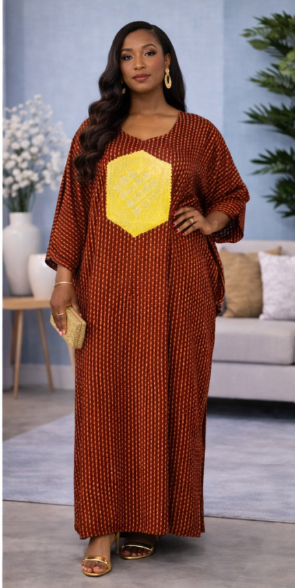 Ara Collection: Opulent Oasis Abaya Kaftan Handcrafted Embroidery