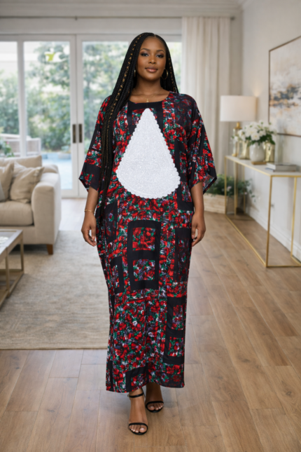 Ara Collection: Pearl Paradise Abaya Kaftan Embroidered Beauty Adorned