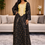 Bola Collection: Boubou Kaftan - Embroidered Chic with Dazzling Stone Details