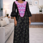 Bola Collection: Boubou Kaftan - Embroidered Elegance with Exquisite Rhinestone Accents