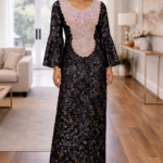 Bola Collection: Embroidered Splendor with Gleaming stone Accents