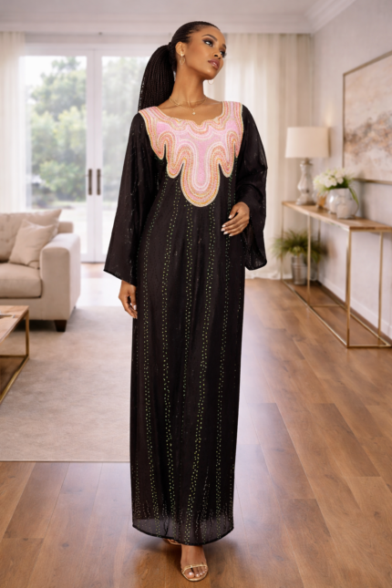 Dunsi Collection: Radiant Jewel Kaftan Ensemble