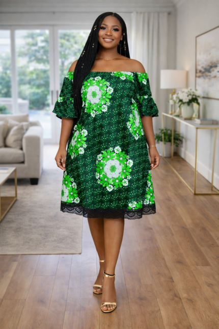 Ebun Collection: Stellar Serenade Off-Shoulder Dress