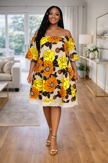 Ebun Collection: Gilded Glamour Embellished Dress