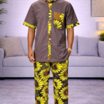 Brown & Sunflower Print Co-Ord Set