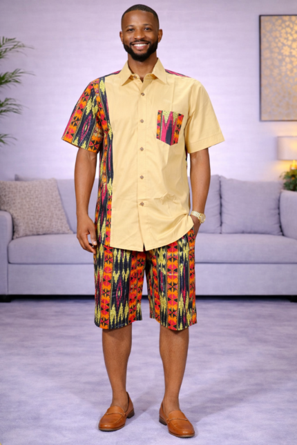Two piece men Ankara wear, www.amentrendy.com
