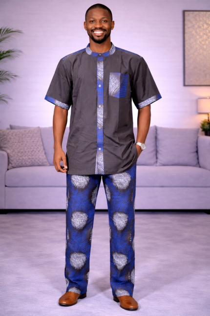 Two piece men ankara wear, www.amentrendy.com