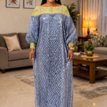 Hodan Collection: Off-shoulder Abaya Boubou with Stunning Embroidery