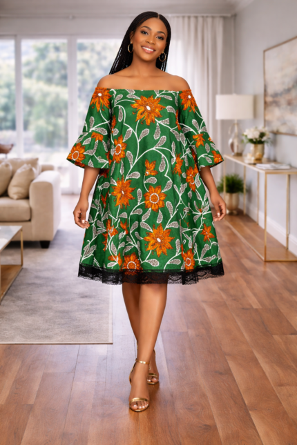 Ebun Collection: Radiant Reverie Off-Shoulder Gown