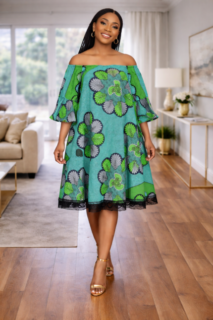 Ebun Collection: Regal Radiance Stone-Embellished Dress