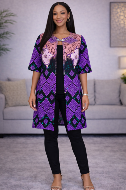 Efe Collection: Gemstone Glory Ankara Kimono