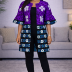 Efe Collection: Midnight Jewel Ankara Kimono