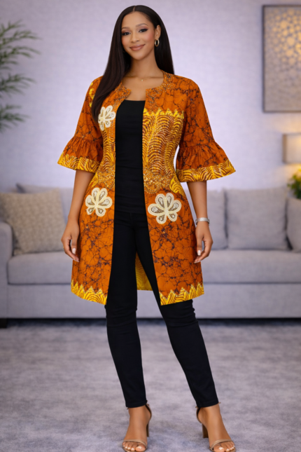 Efe Collection: Mystique Gem Ankara Kimono