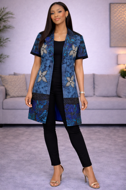 Efe Collection: Ethereal Embroidery Stone Kimono