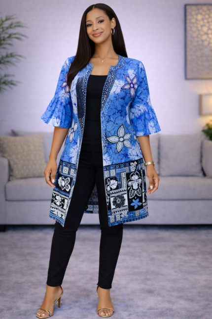 Efe Collection: Celestial Splendor Ankara Kimono