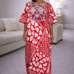 Ewa Collection: Regal Radiance Boubou Kaftan - Luxurious Embroidery and Glittering Stones