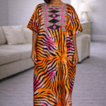 Ewa Collection: Moonlit Majesty Boubou Kaftan - Embellished Beauty with Radiant Stones