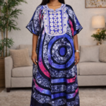 Ewa Collection: Golden Glow Boubou Kaftan - Embroidered Splendor with Lustrous Stones