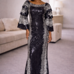 Ezinne Collection: Boubou Kaftan with an elegantly styled sleeve