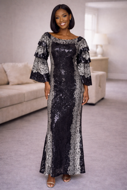 Ezinne Collection: Boubou Kaftan with an elegantly styled sleeve