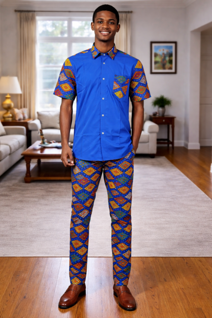 Two piece men ankara wear, www.amentrendy.com