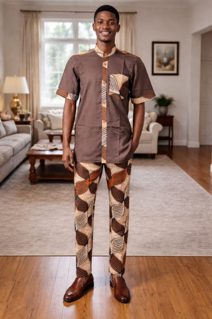 Two piece men ankara wear, www.amentrendy.com