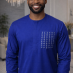 Royal Blue Embroidered