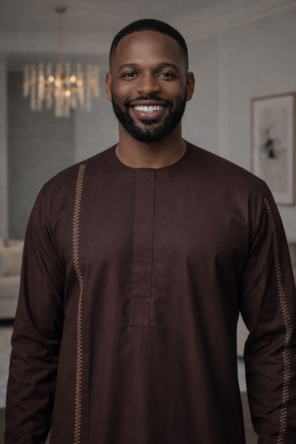 Dark Brown Senator Kaftan